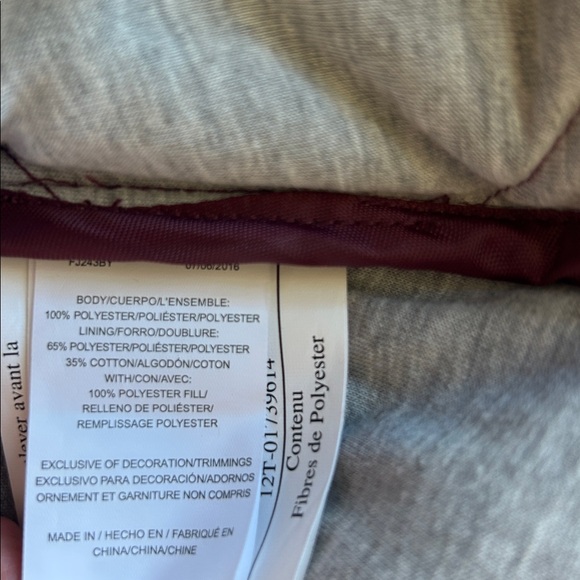 NWT Dickies Urban Outfitters Women's Maroon Quilted Zip Up Bomber Jacket Size S - Picture 6 of 9